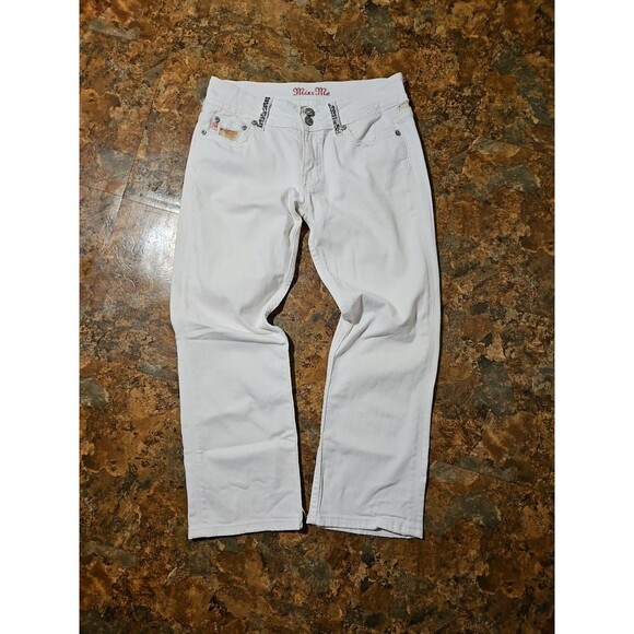 miss me capri size 29 Oyster Color Distressed Camo Bling (J6) - Picture 6 of 11